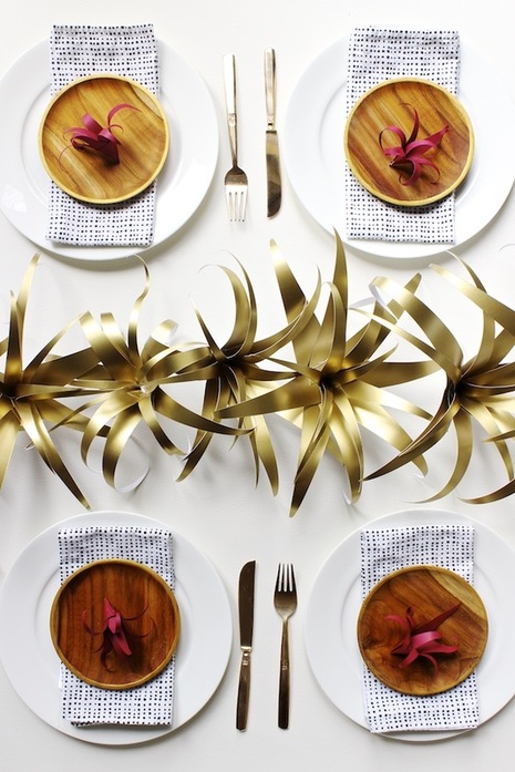 DIY Gold Paper Air Plants by Craftcourse